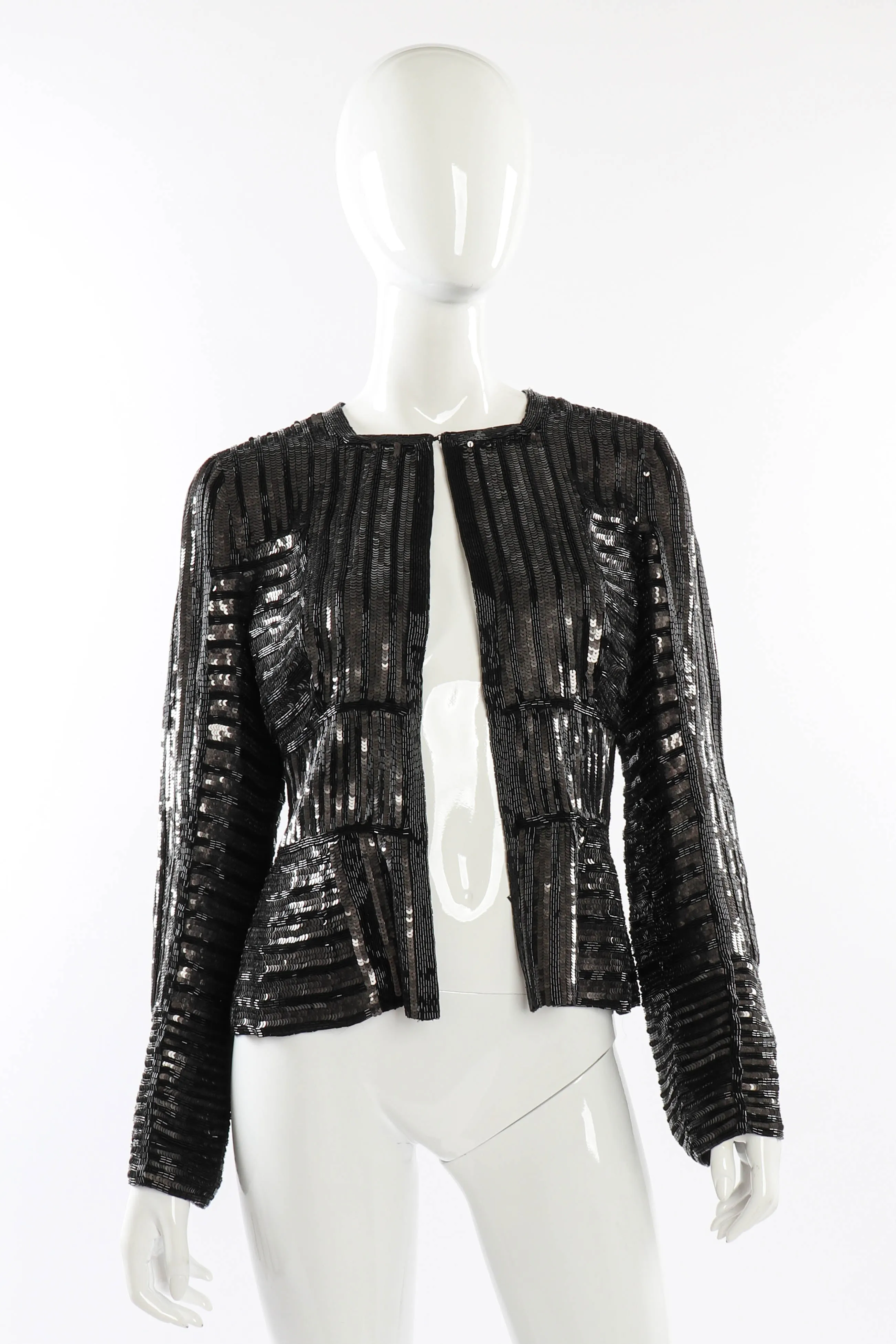 Sequin Beaded Striped Jacket