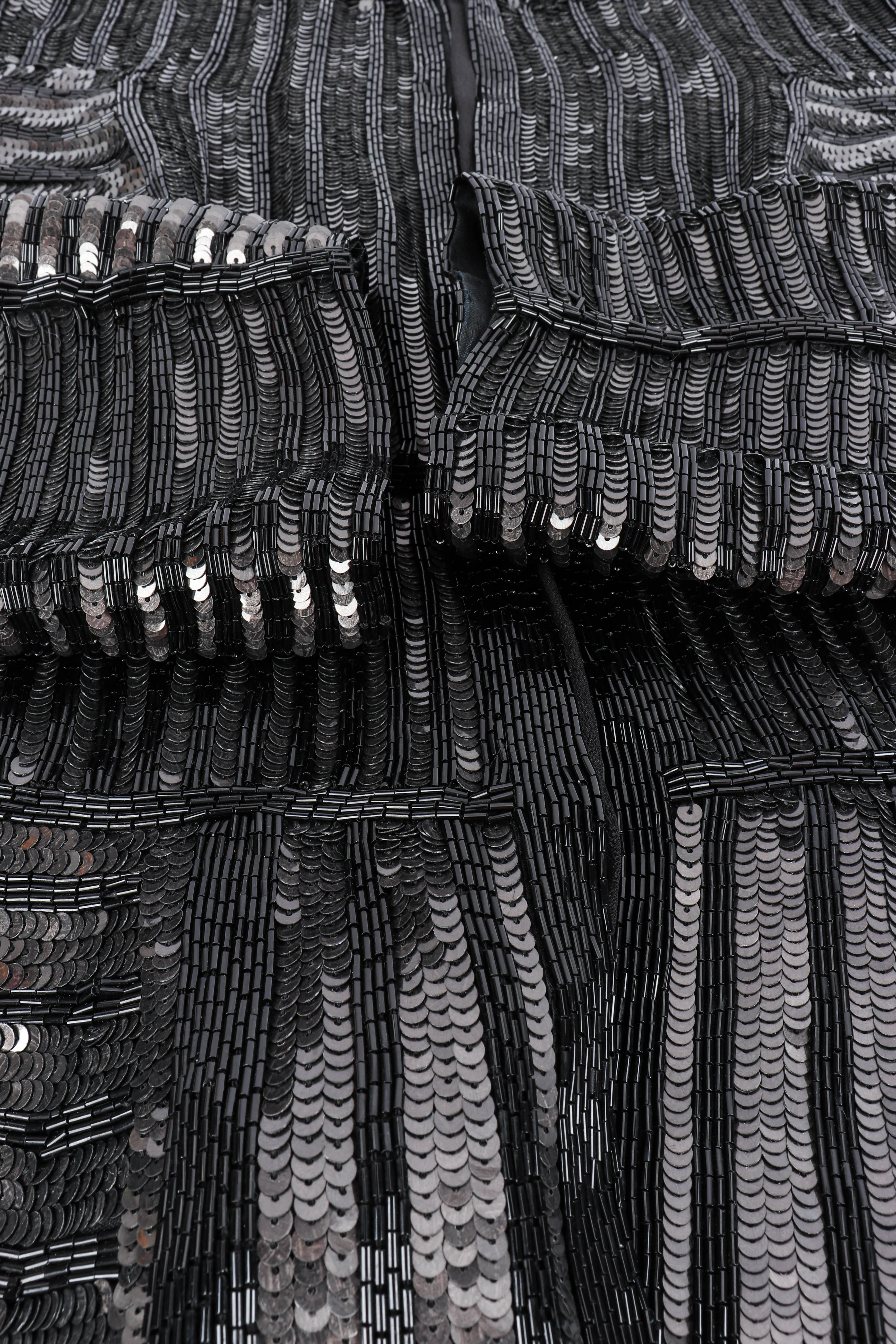Sequin Beaded Striped Jacket