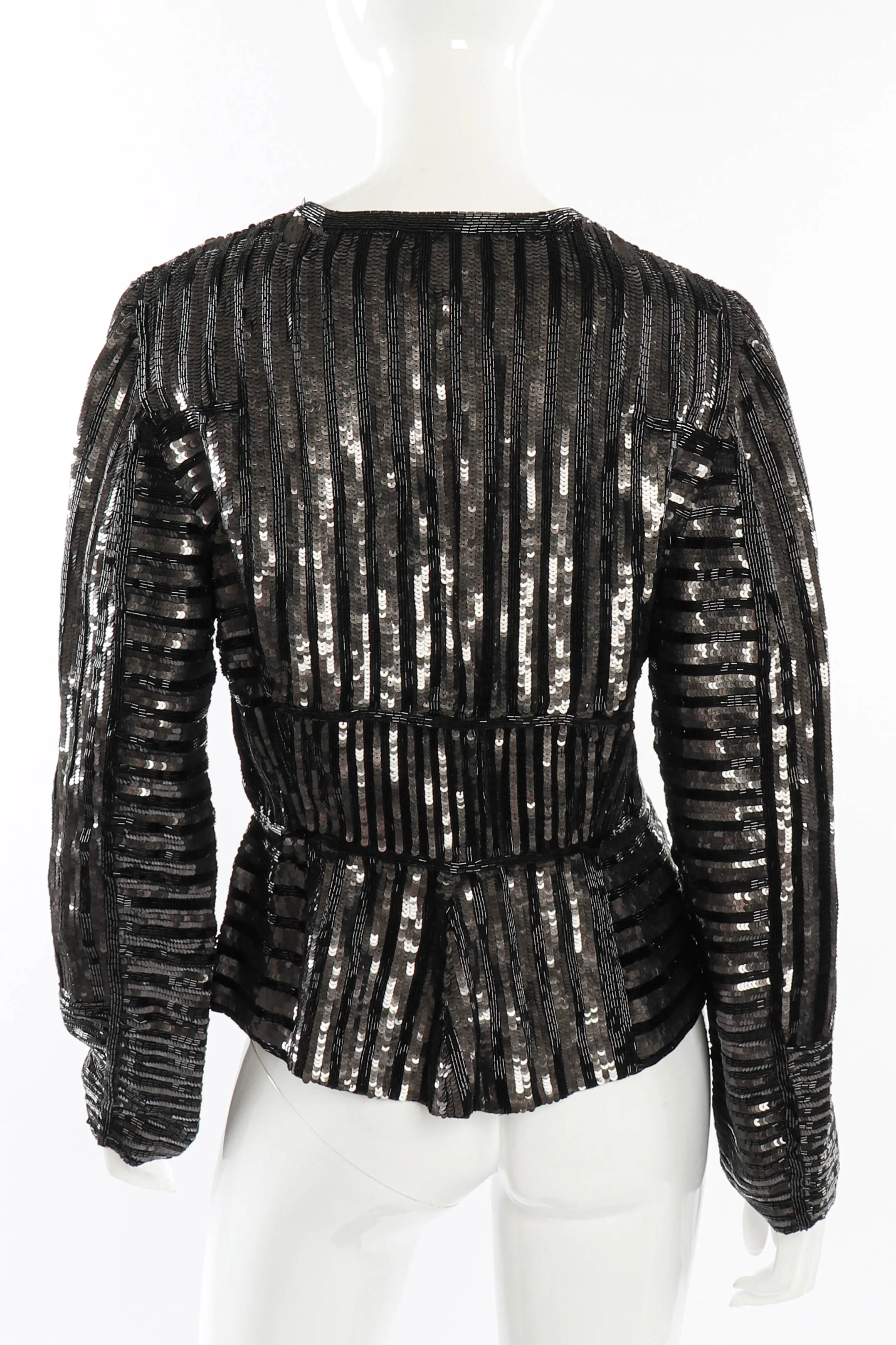 Sequin Beaded Striped Jacket