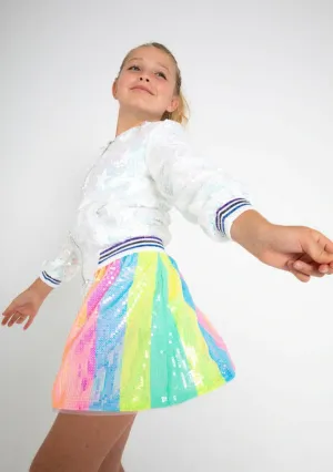 SEQUIN STRIPE SKIRT