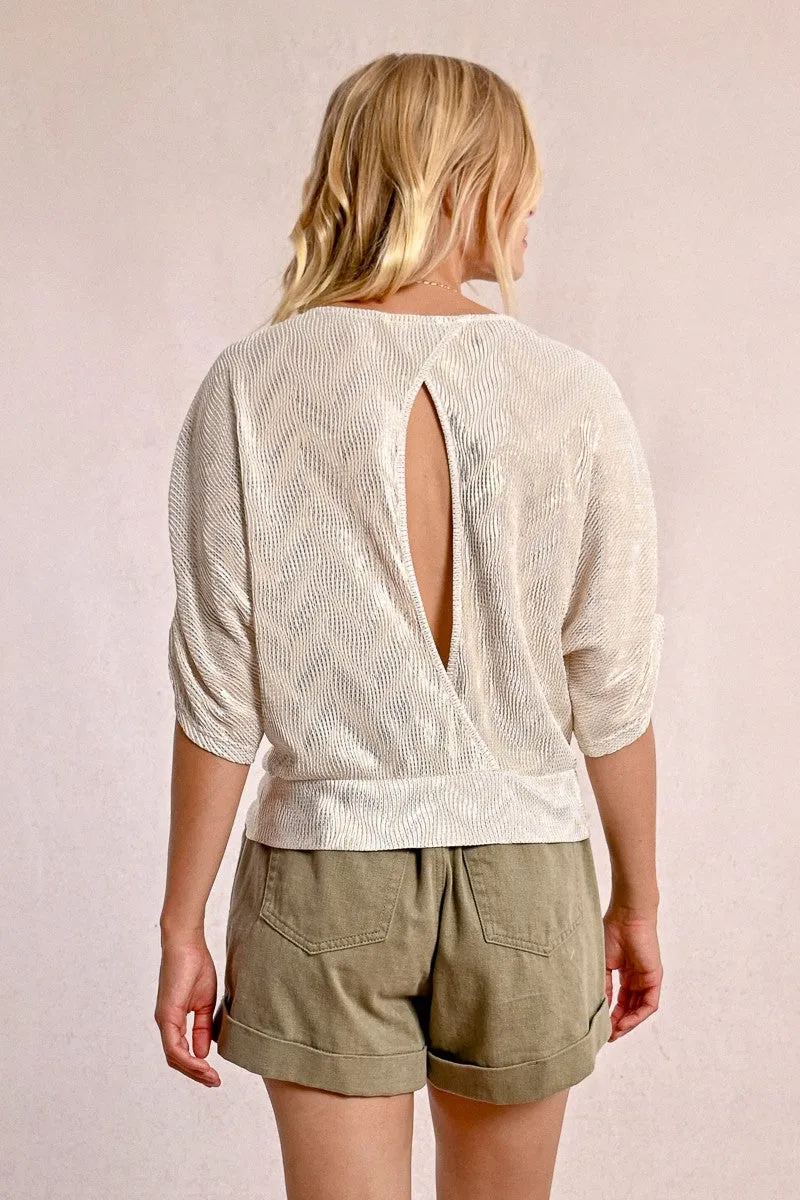 SEQUIN TOP, OPEN BACK