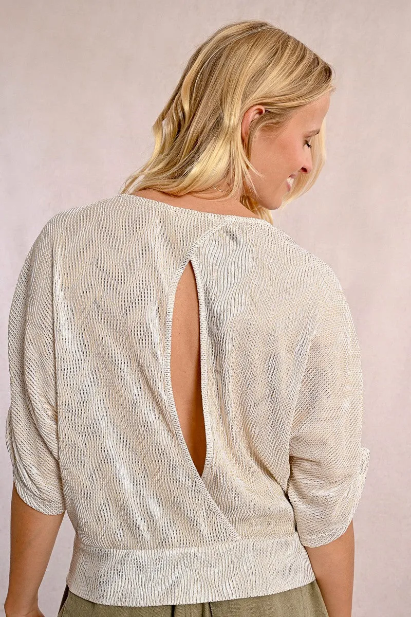 SEQUIN TOP, OPEN BACK