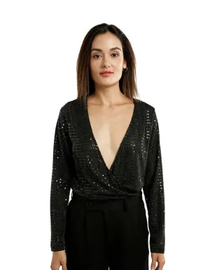 Sequin Wrap Around Bodysuit
