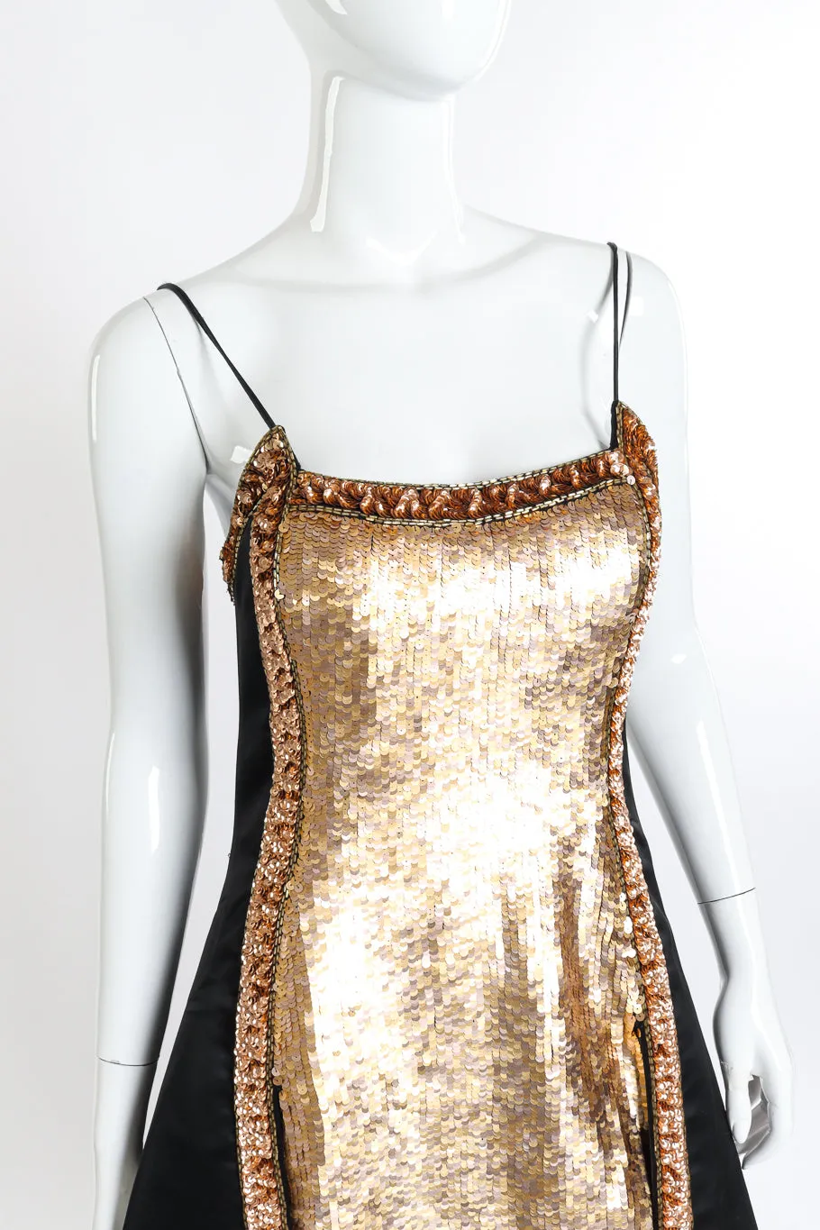 Sequined Overskirt Gown