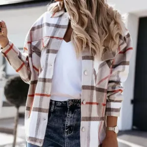 Shirt Women Pockets Long Sleeve