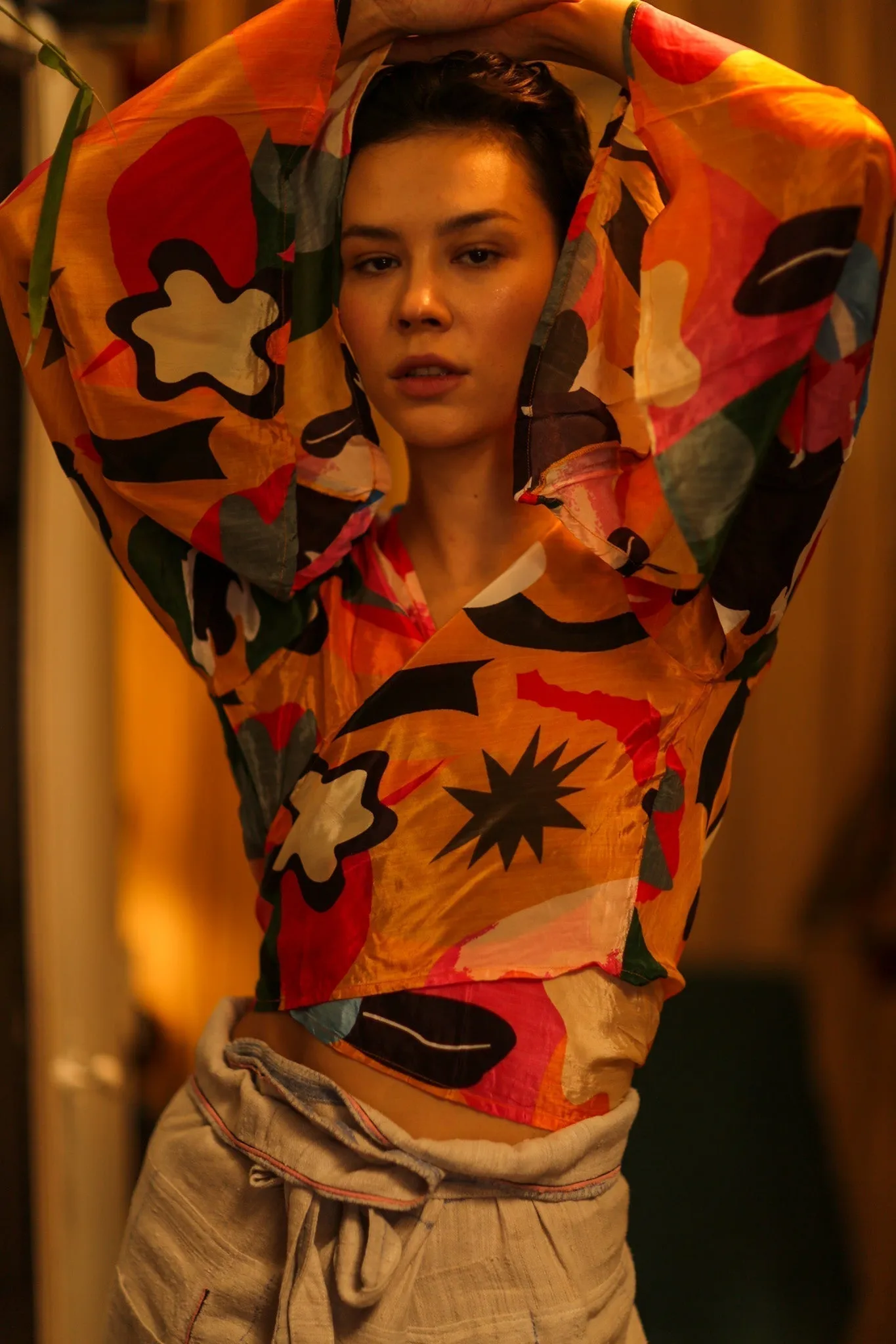 SILK WRAP TOP AURELIA SYDNEY