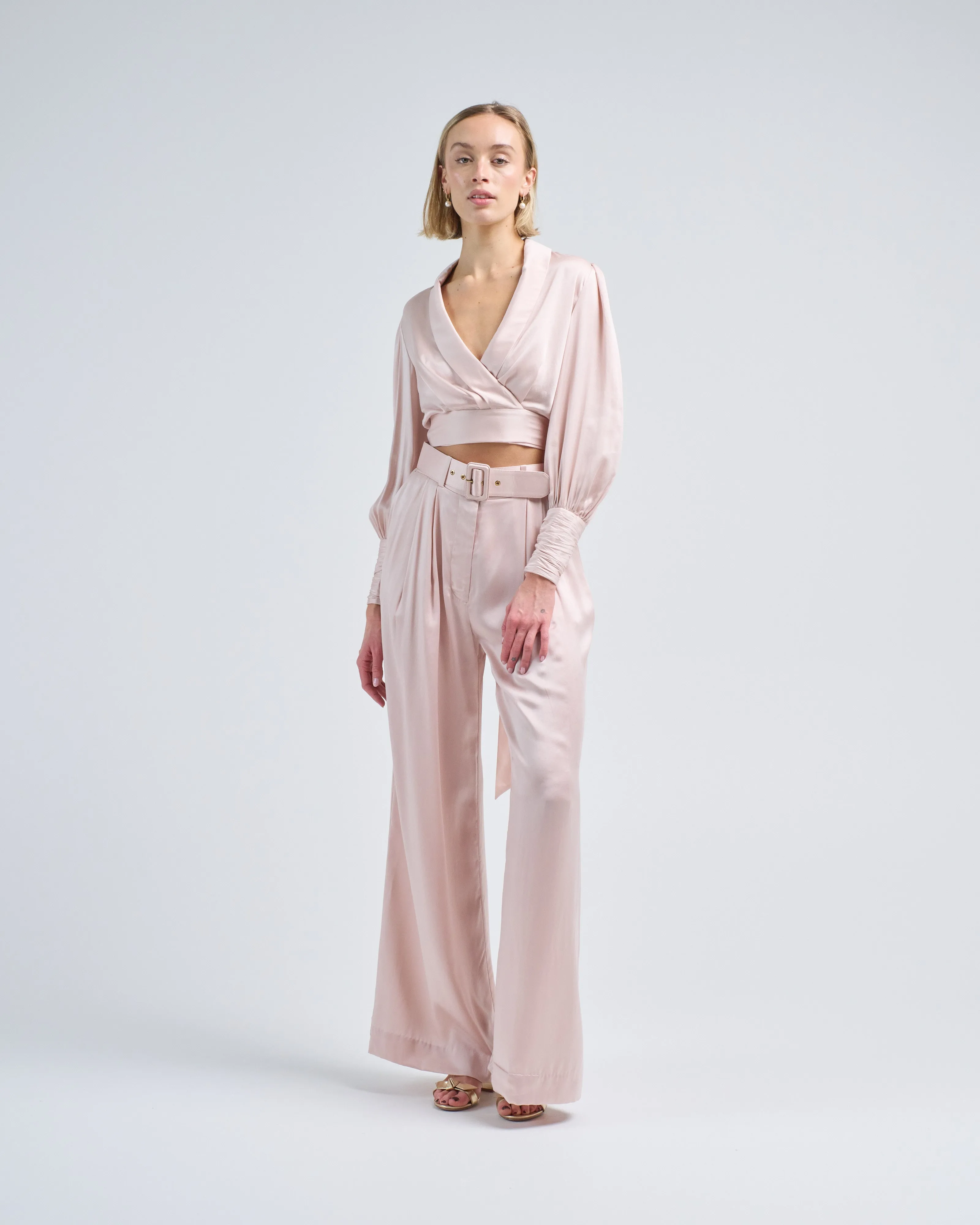 silk wrap top