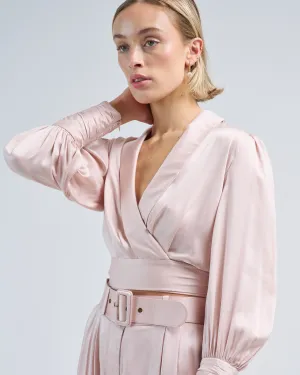 silk wrap top