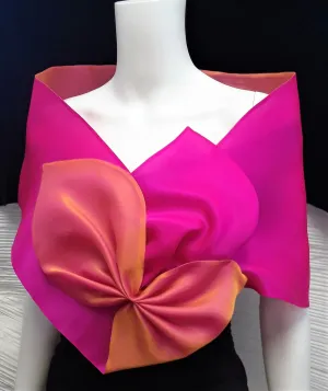 Silk Wrap with Leaves