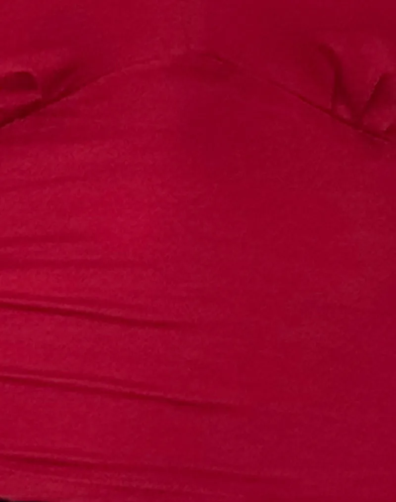 Sisil Long Sleeve Top in Adrenaline Red