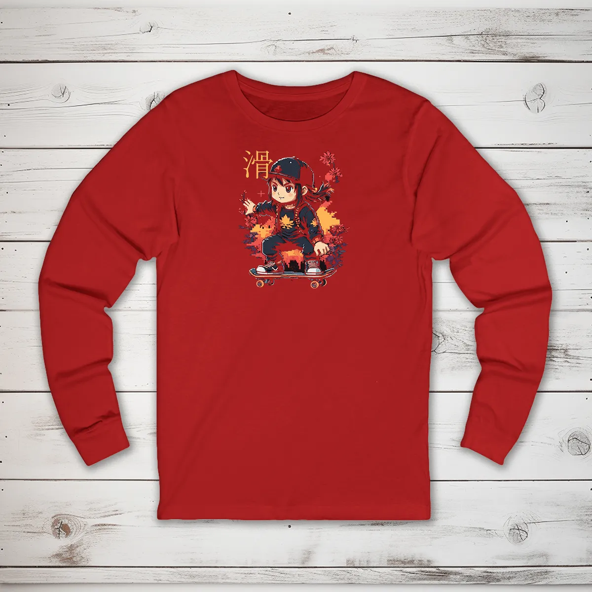 Skater Kanji Long Sleeve T-Shirt