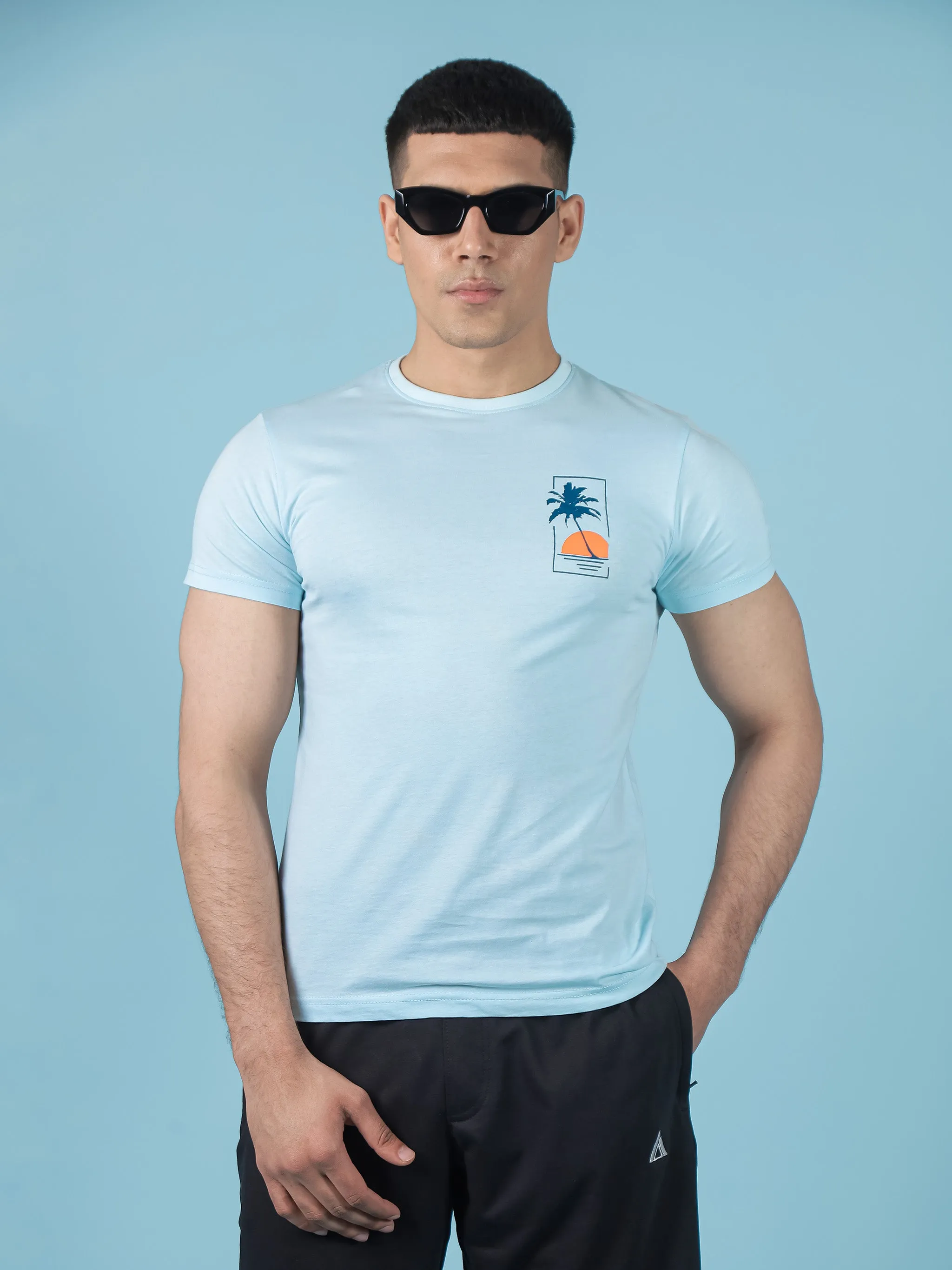 Sky Blue Graphic Tee