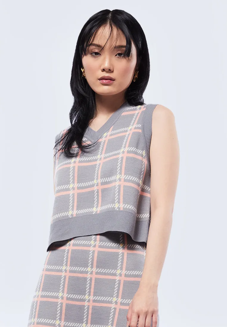 Sleeveless Printed Knit Top