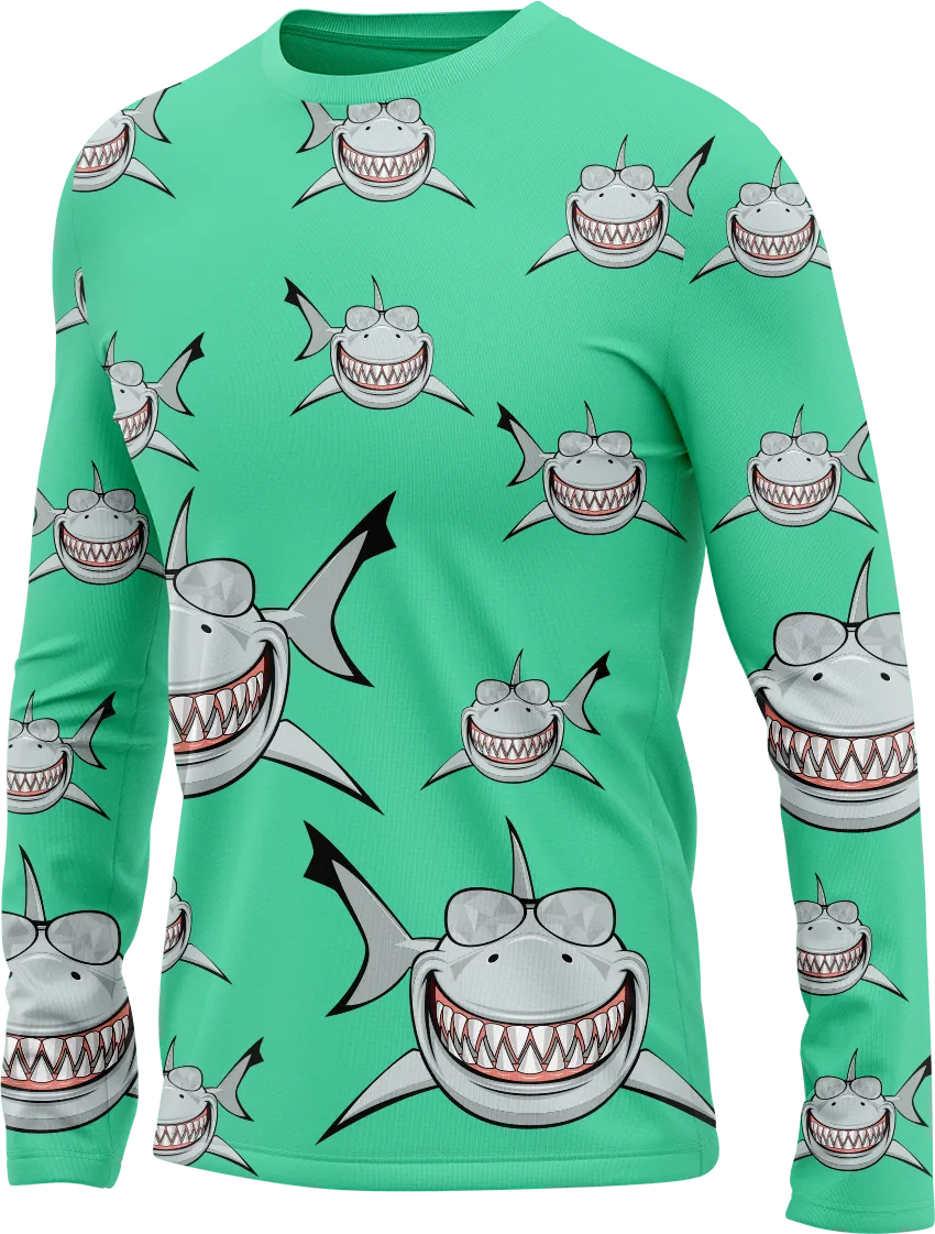 Snazzy Shark Rash Shirt Long Sleeve
