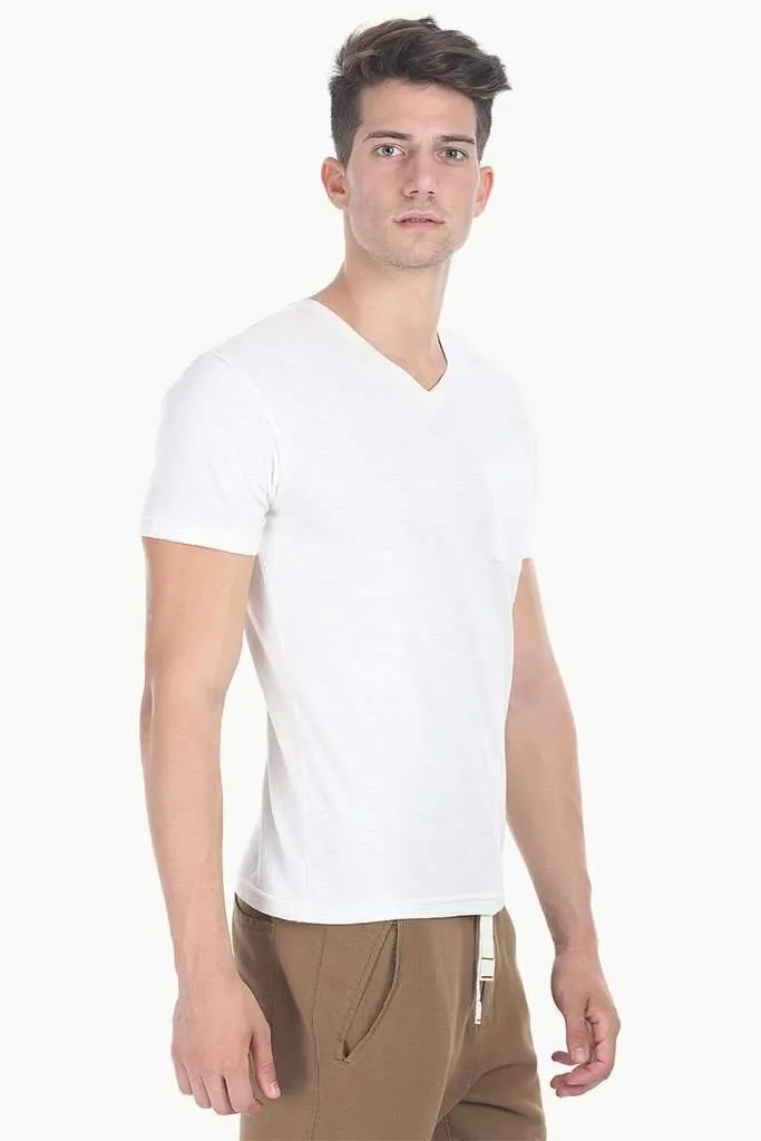 Solid Heather V Neck Super Soft T-Shirt