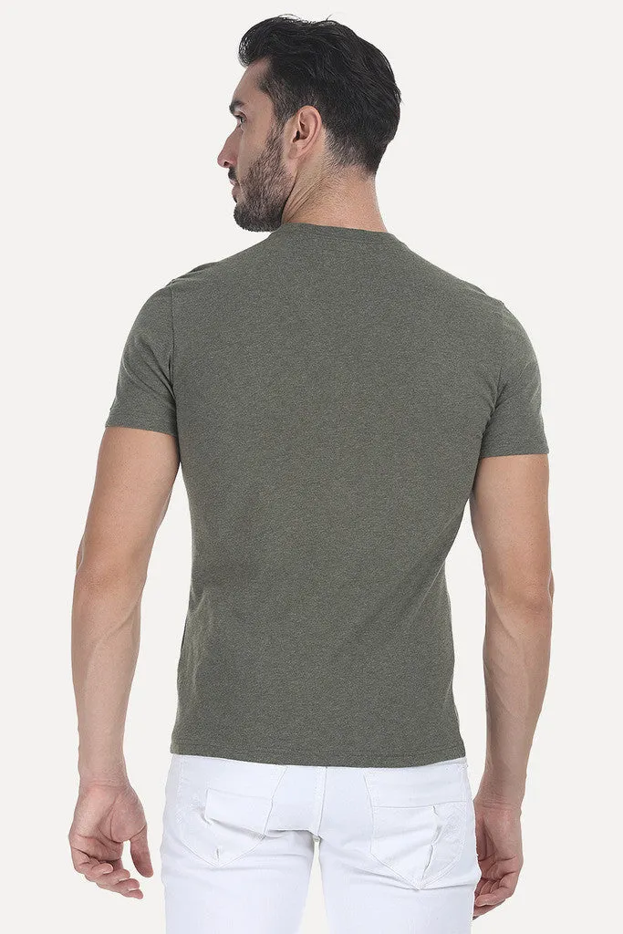 Solid Soft Heather V Neck Tee