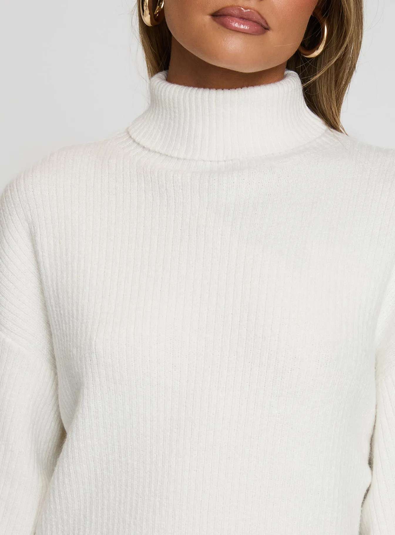 Sonelle Sweater Mini Dress White