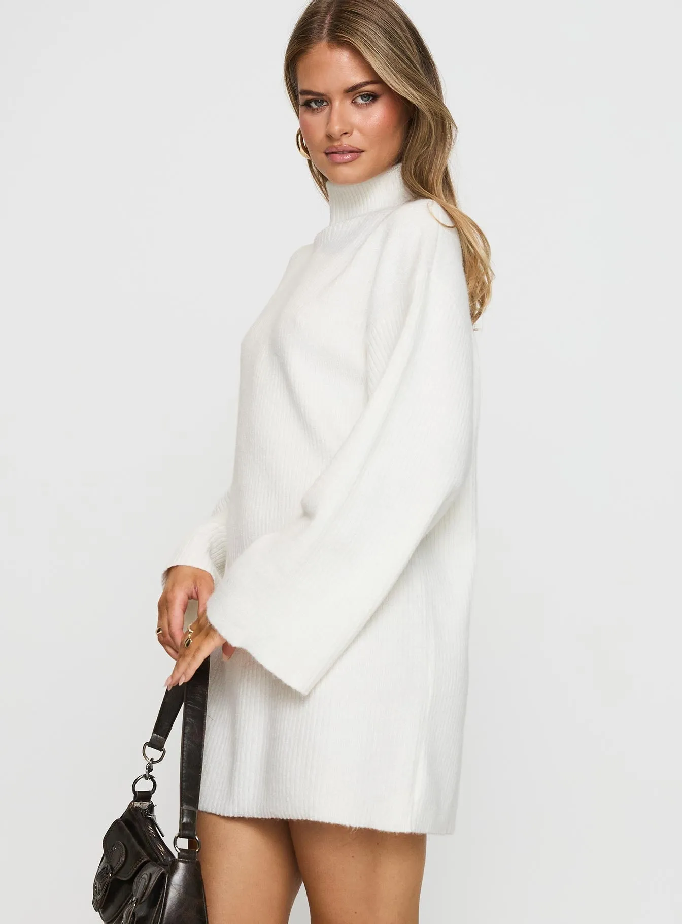 Sonelle Sweater Mini Dress White