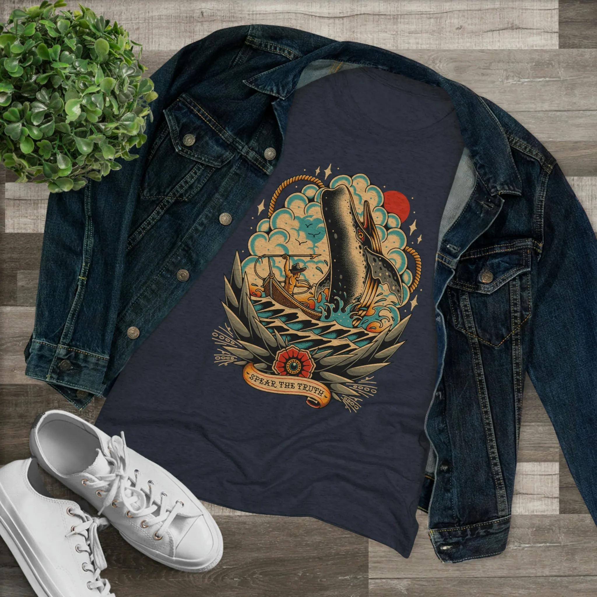 Spear The Truth (Whale) Women's Triblend Tee