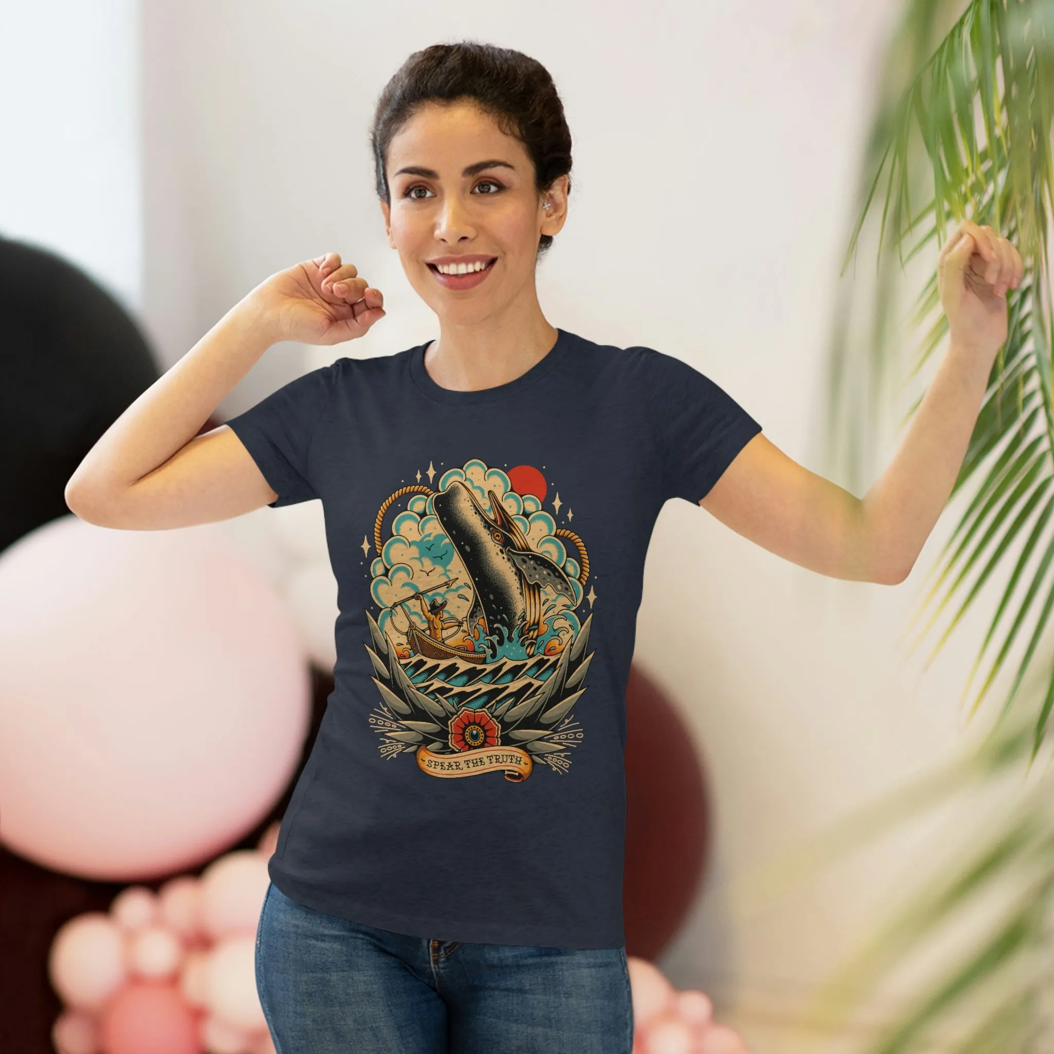 Spear The Truth (Whale) Women's Triblend Tee