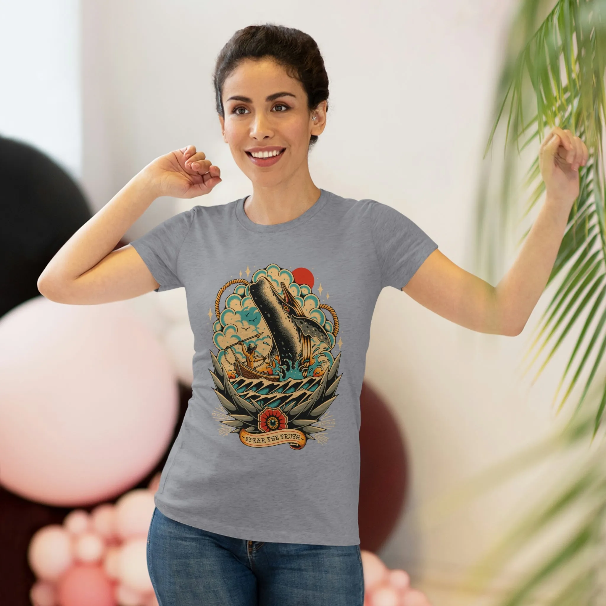 Spear The Truth (Whale) Women's Triblend Tee