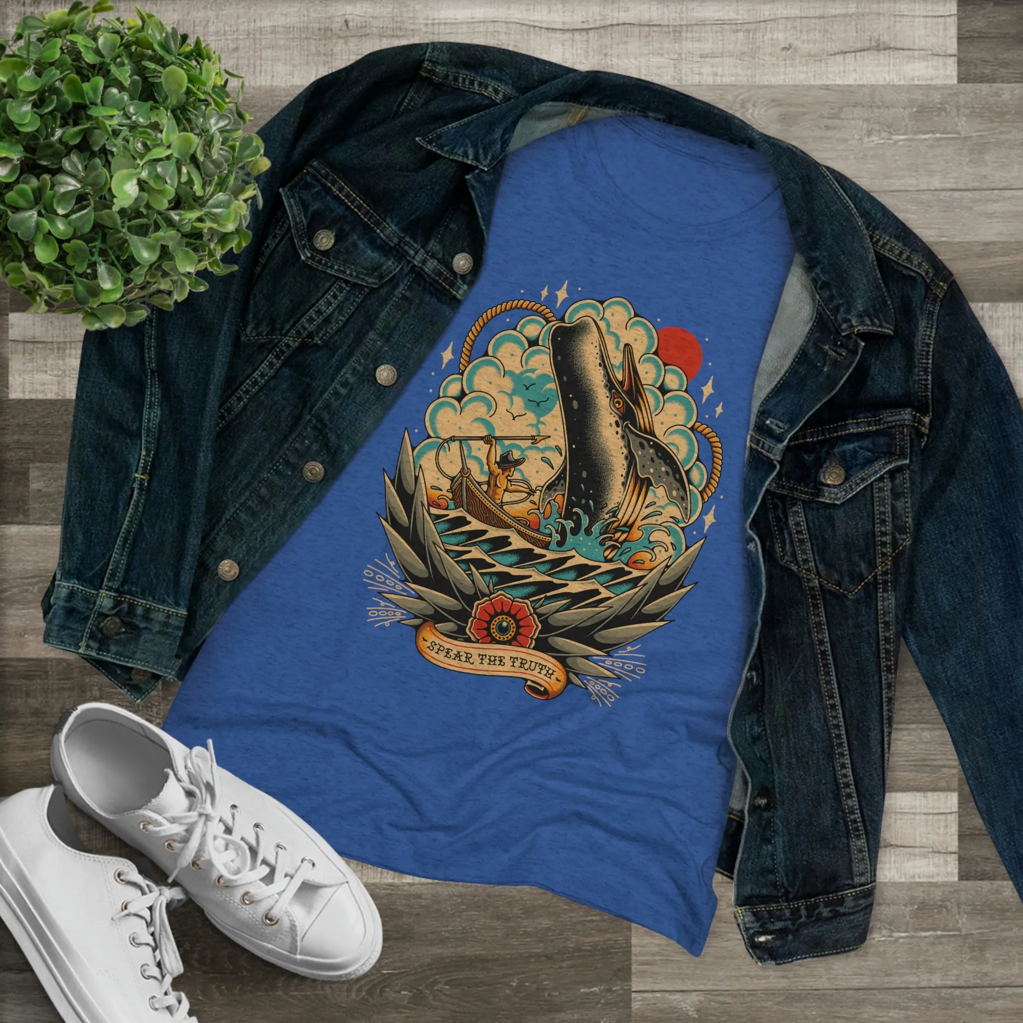 Spear The Truth (Whale) Women's Triblend Tee