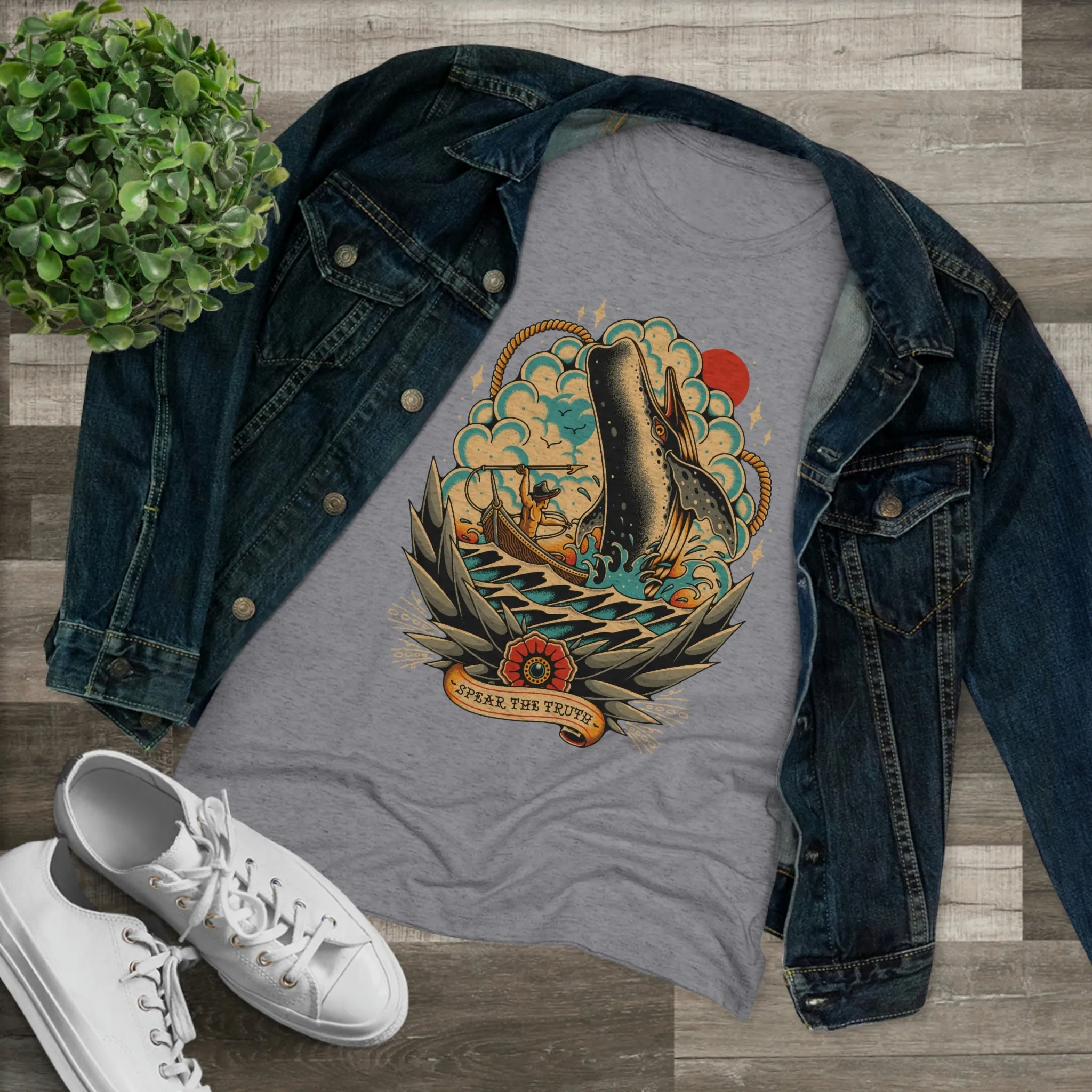 Spear The Truth (Whale) Women's Triblend Tee