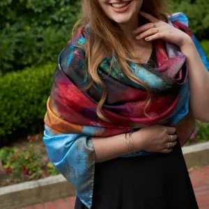 Spring is Coming, 53-inch Square Italian Silk Scarf