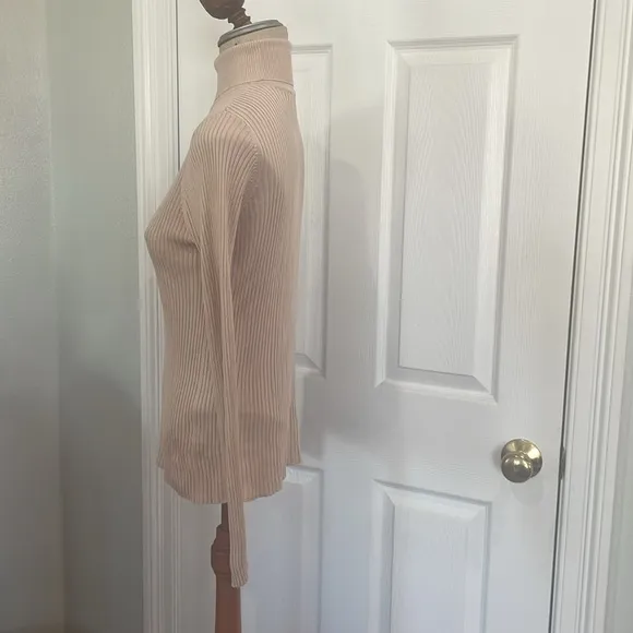 St Michael Marks &amp; Spencer 100% silk turtleneck sweater top long sleeves 10 12