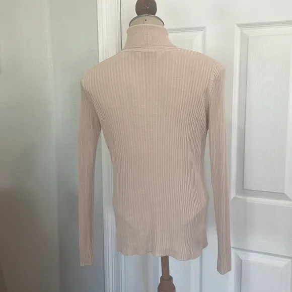 St Michael Marks &amp; Spencer 100% silk turtleneck sweater top long sleeves 10 12