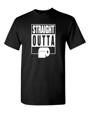 Straight Outta Toilet Paper T-shirt Funny T-shirt Toilet Paper meme Tees