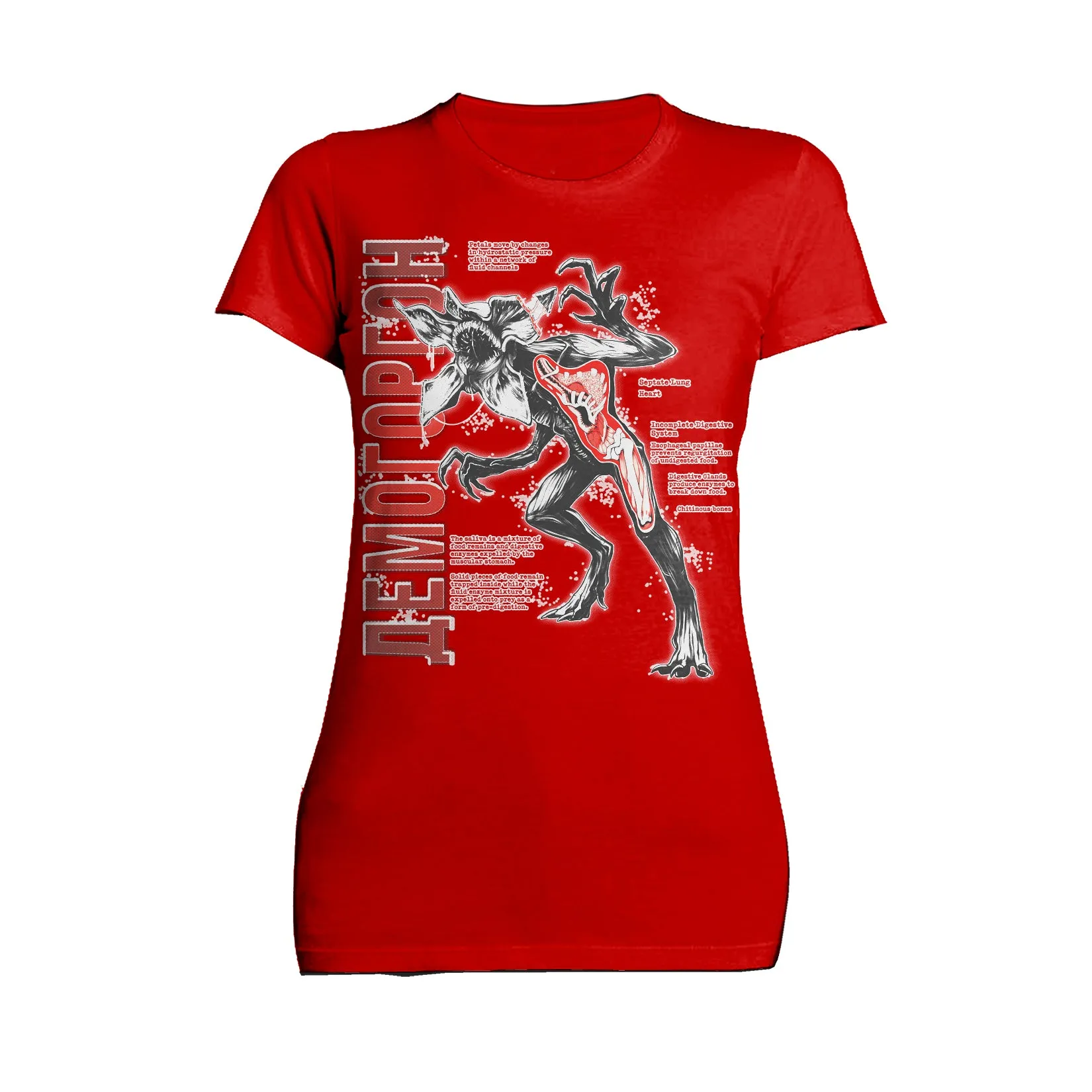 Stranger Things Demogorgon Profile Anatomy Women's T-Shirt
