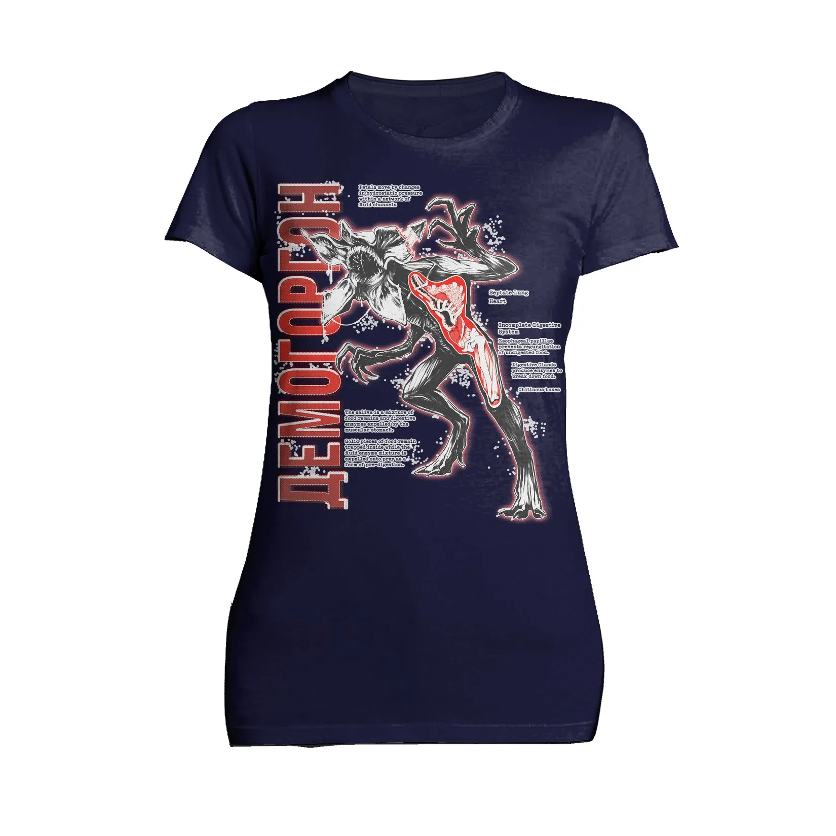 Stranger Things Demogorgon Profile Anatomy Women's T-Shirt