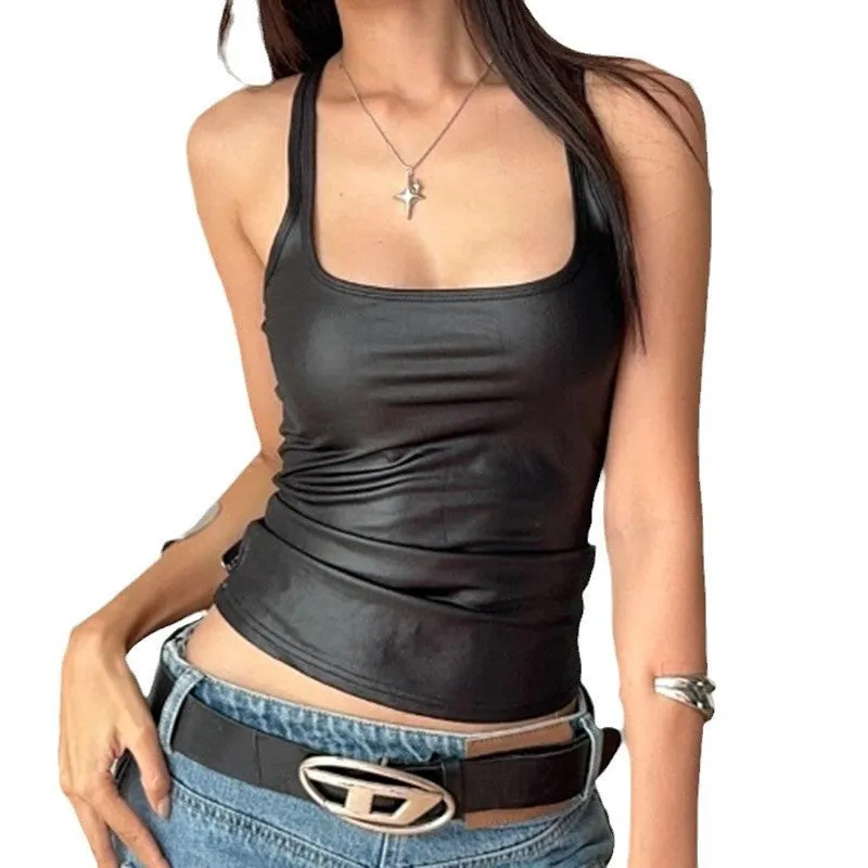 Street Style Leather Vest