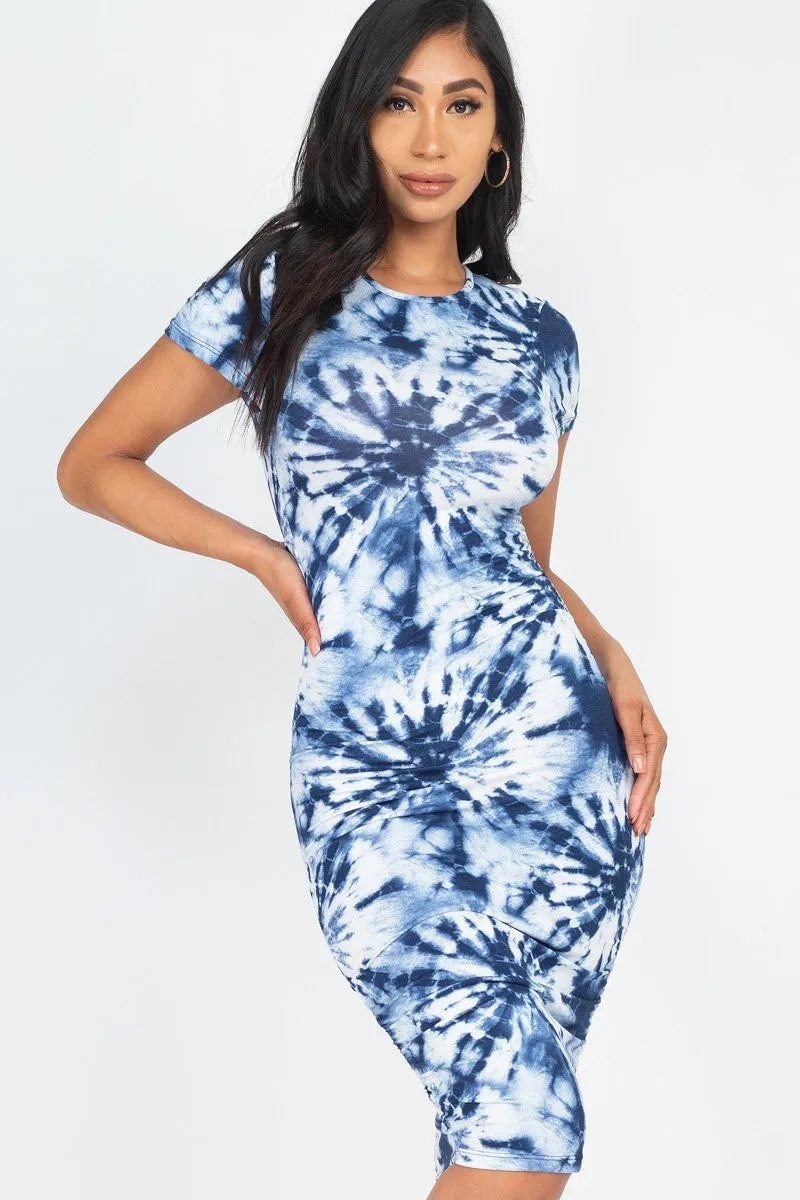 Stretch Tie-dye Printed Dress