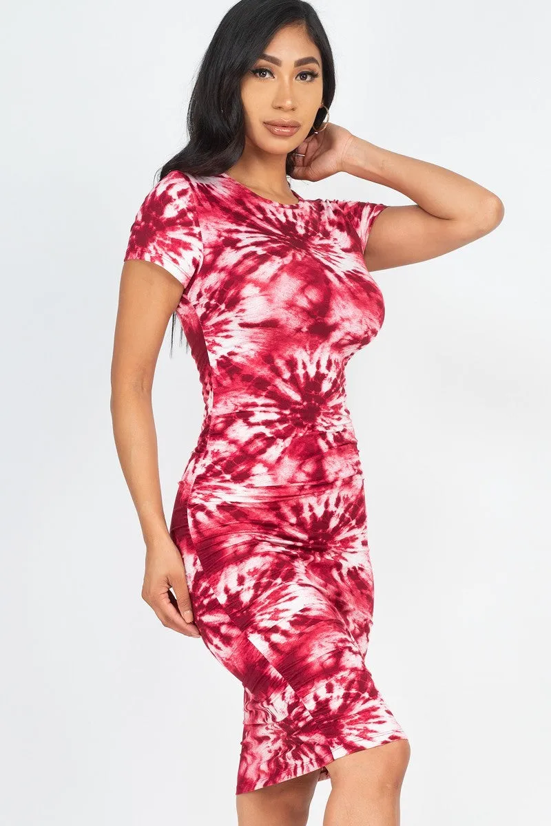 Stretch Tie-dye Printed Dress