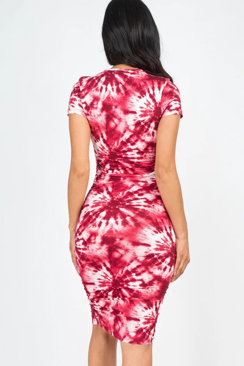 Stretch Tie-dye Printed Dress