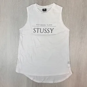 Stussy Womens White Tank Top Size 8