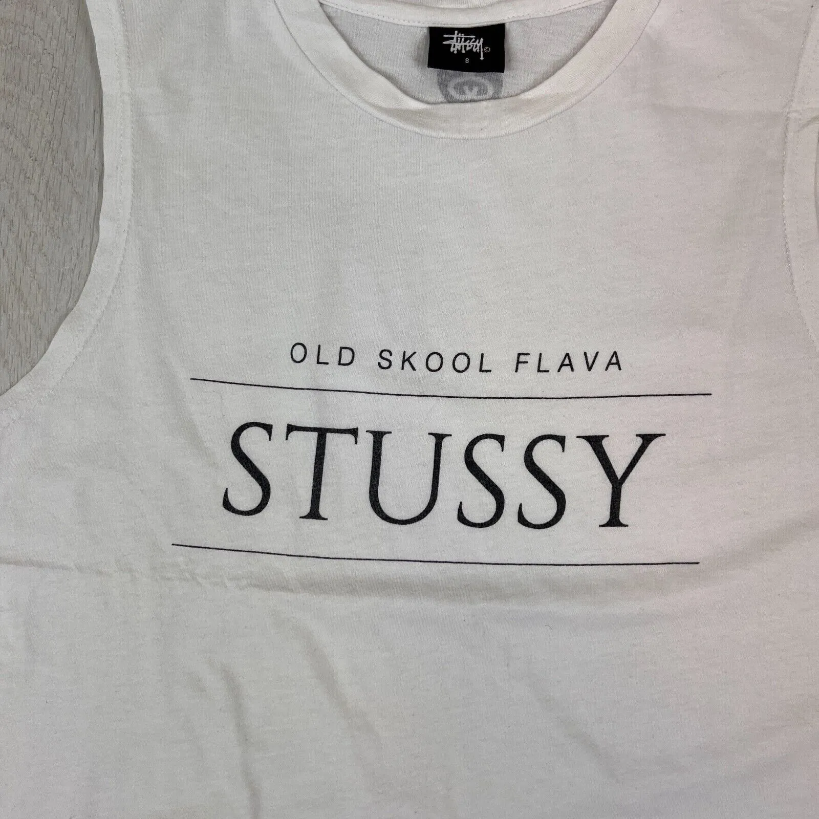 Stussy Womens White Tank Top Size 8
