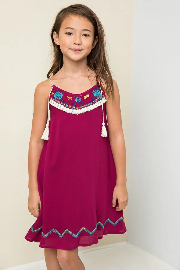Summer Embroidered Tank Dress