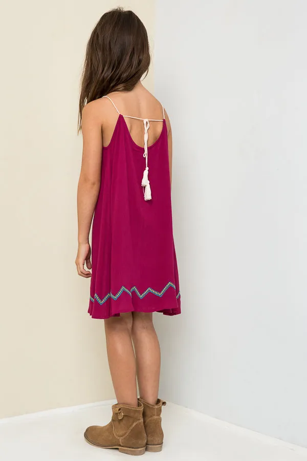 Summer Embroidered Tank Dress