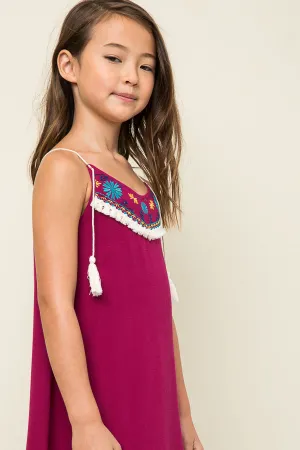 Summer Embroidered Tank Dress