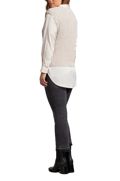 Sweater, Bone Crew Neck