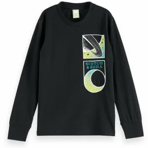 T-Shirt With Placed Artwork - Black