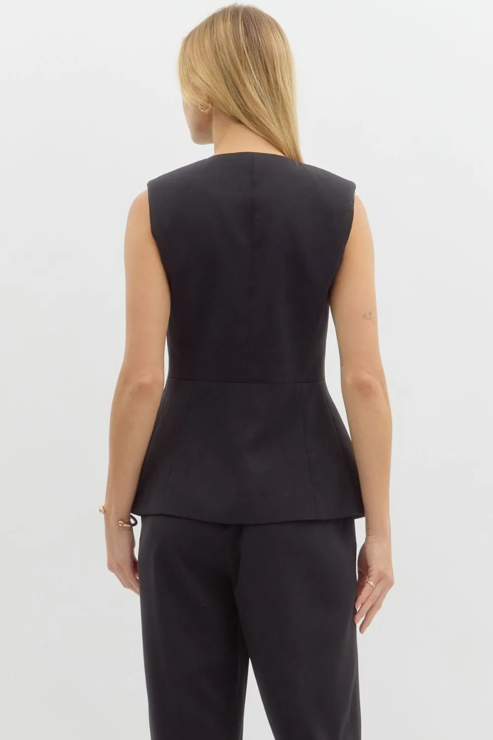 Tailor Gold Accented Vest {Black}