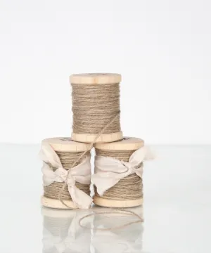 Taupe Silk/Wool Twine, Hand Spun and Naturally Dyed.