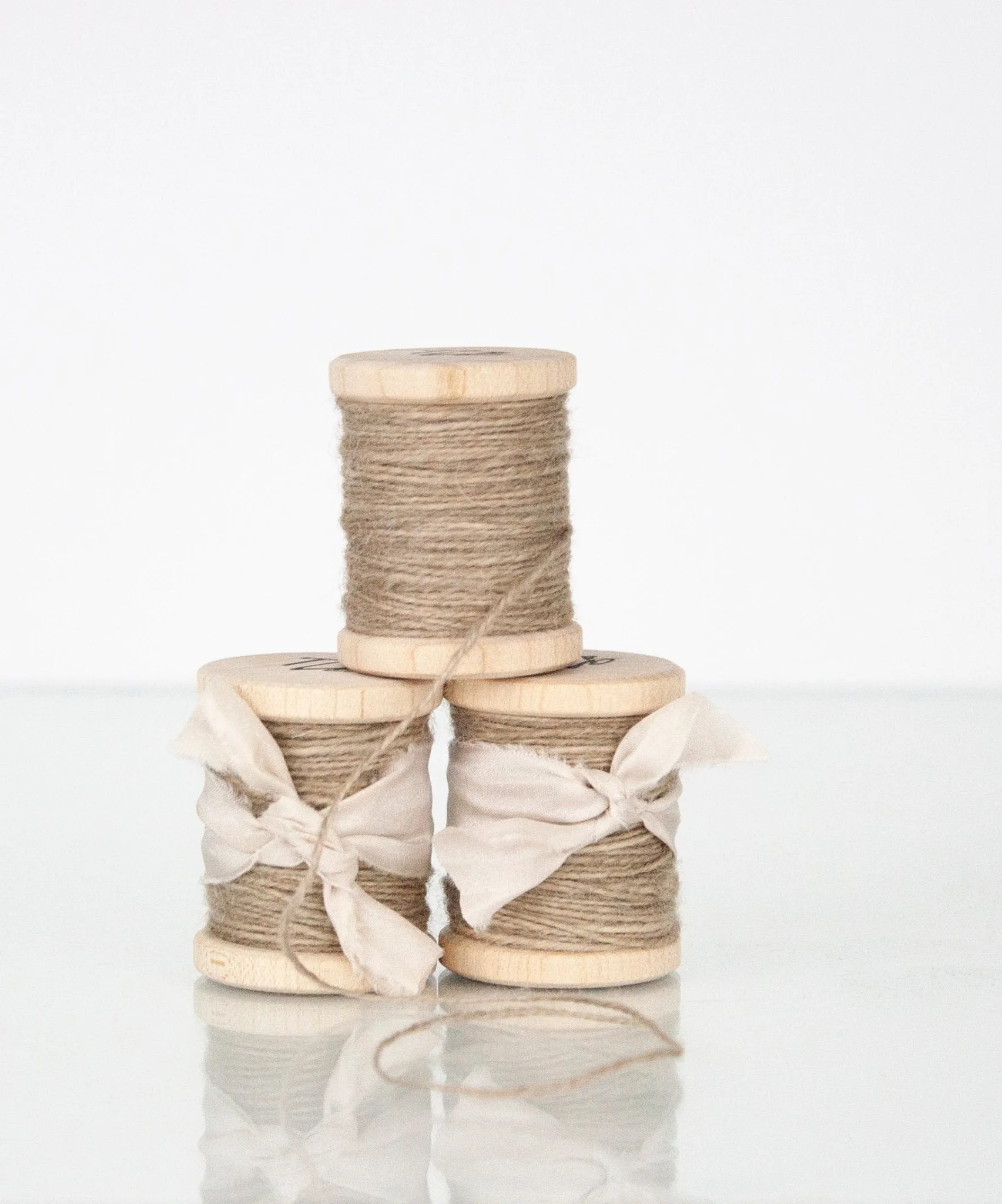 Taupe Silk/Wool Twine, Hand Spun and Naturally Dyed.