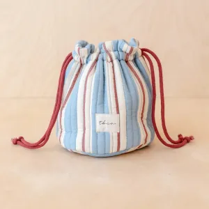TBCo Blue Stripe Cotton Wash Bag