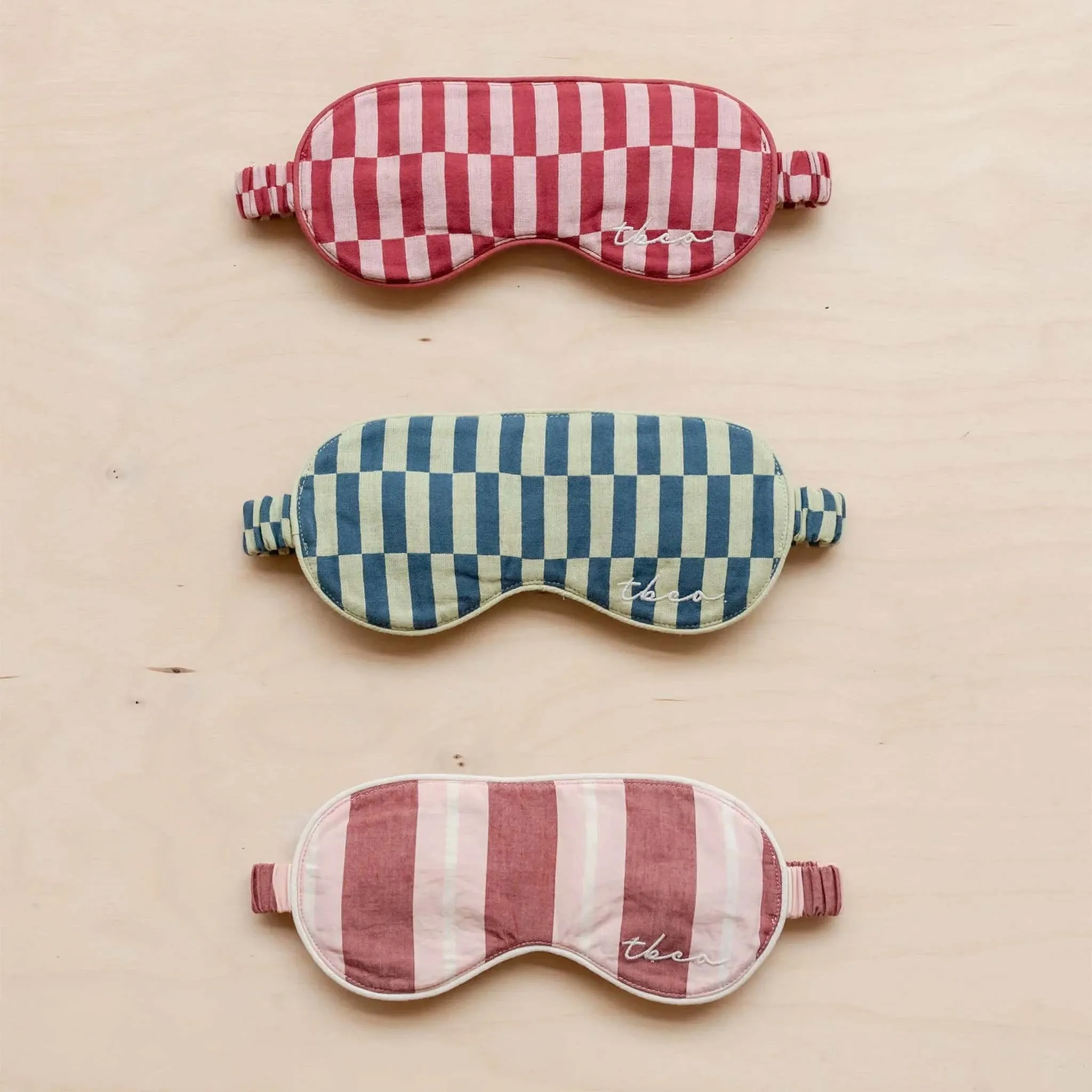 TBCo Rose Checkerboard Cotton Eye Mask