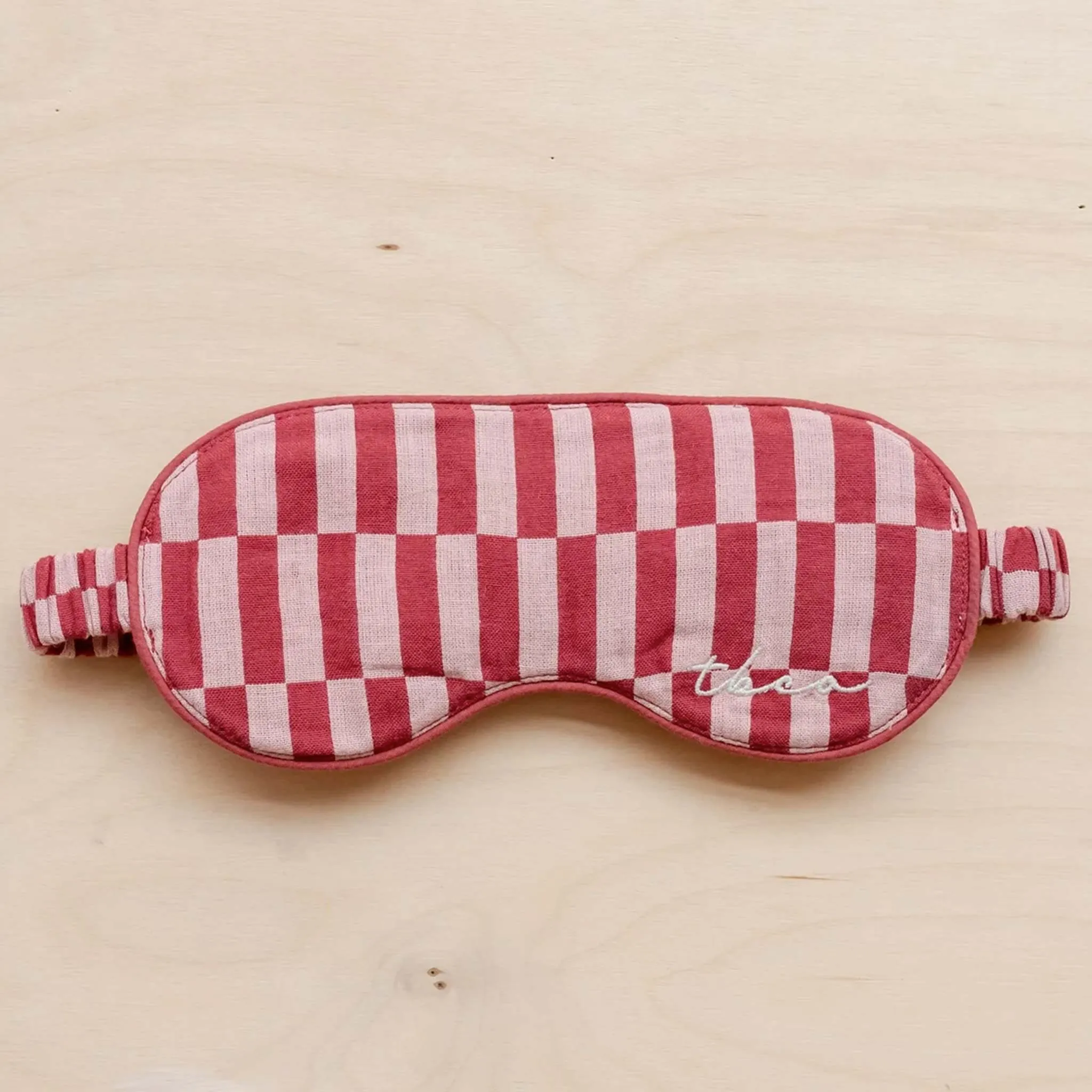 TBCo Rose Checkerboard Cotton Eye Mask